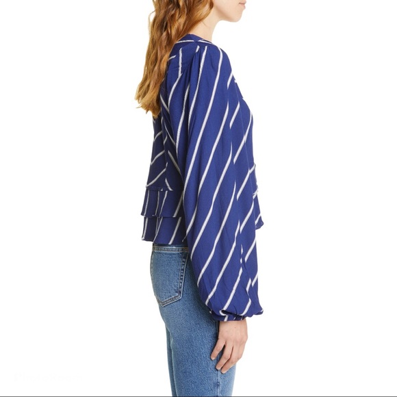 FREE PEOPLE Samifran Crop Flowy Blouse Size Medium - Picture 14 of 14